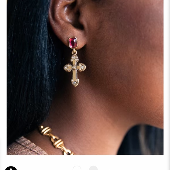 Cross Statement Earrings Alex and Ani x Vintage Sixtysix - Picture 4 of 5